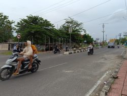 Satlantas Polres OKI Rekayasa Arus Lalin Pada Malam Tahun Baru