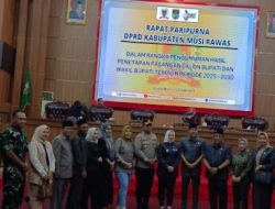 Sidang Paripurna DPRD Musi Rawas Menetapkan Calon Bupati Terpilih Hj Ratna Machmud dan Wakil Suprayitno